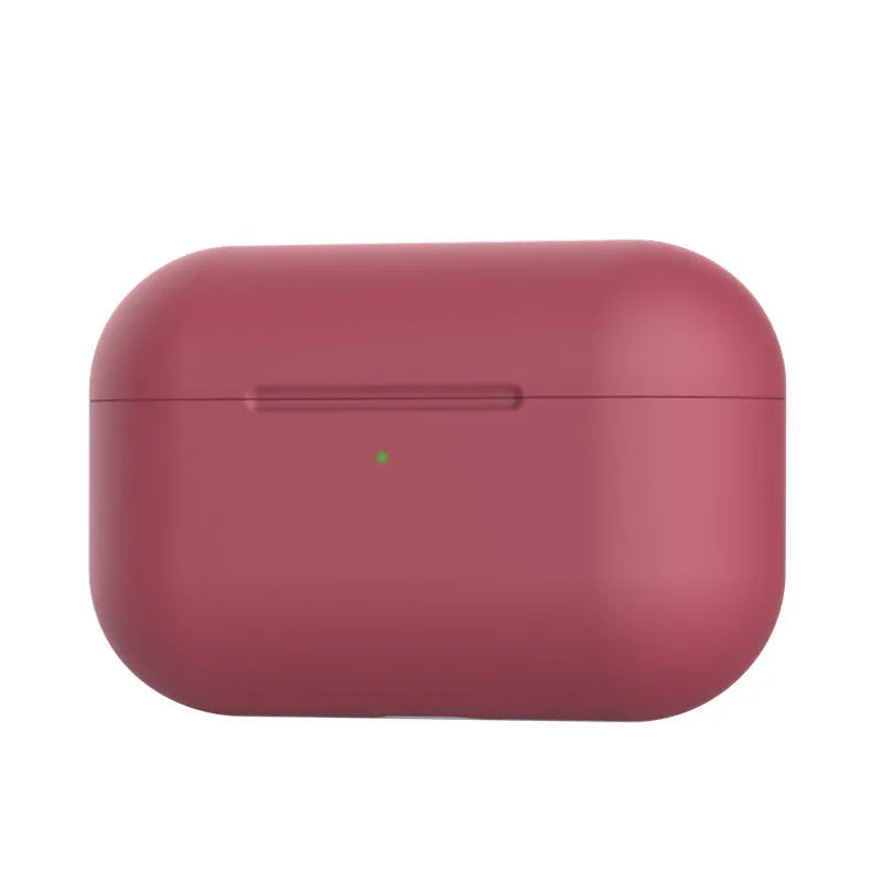 Soft silicone protective cover for AirPods Pro wireless headphones in multiple colours.