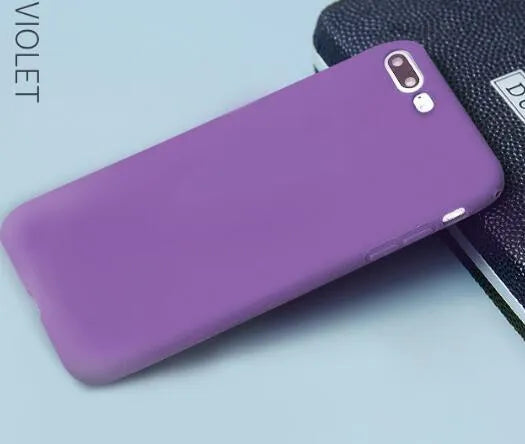 Frosted matte iPhone case in multiple colours showing slim 1.5mm thick soft shell design