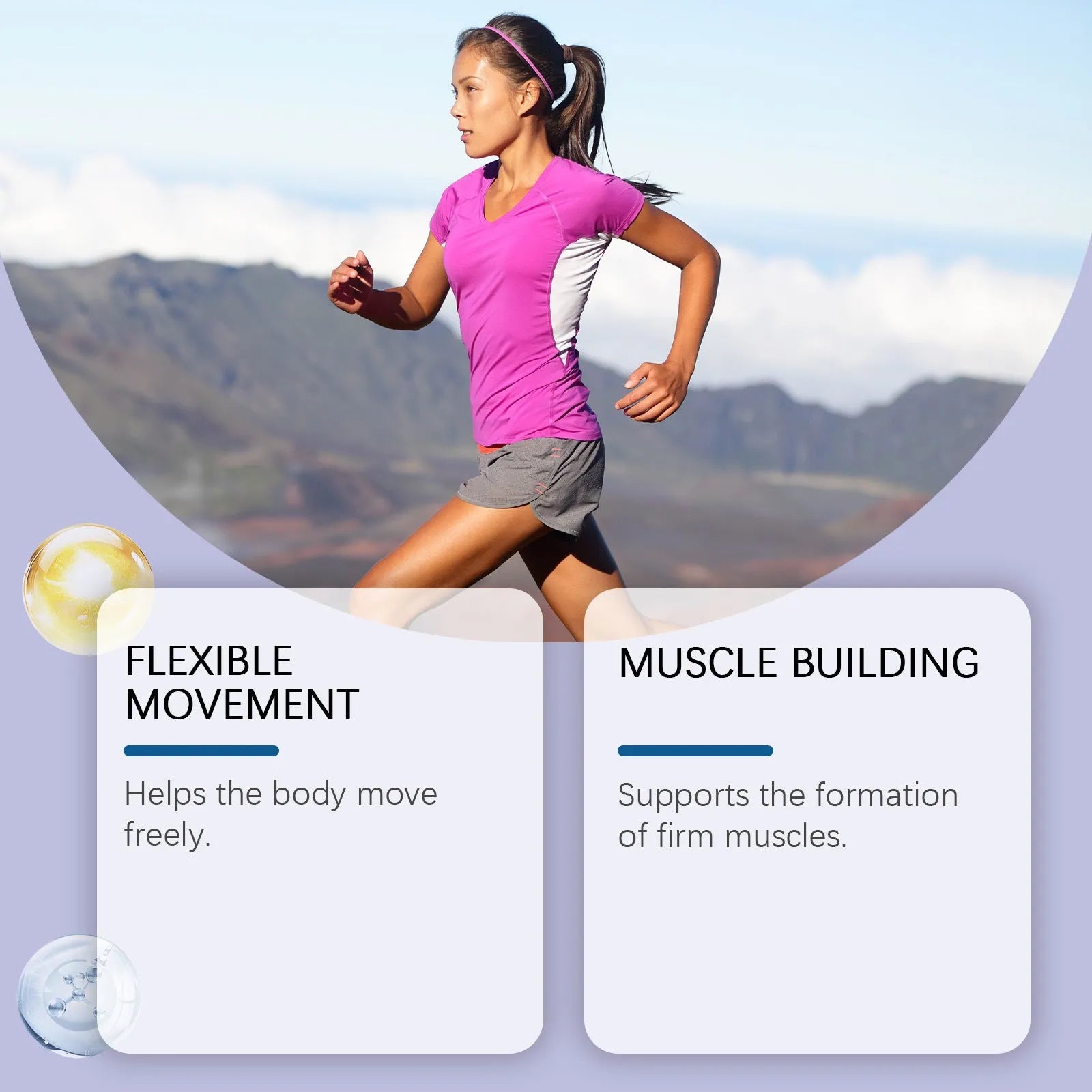 Bottle of 60 collagen and multivitamin capsules containing vitamin C, D3, K2 and calcium
