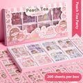 Sticker set with five colour themes including Meatball Cute Everyday and Peach Tea Party