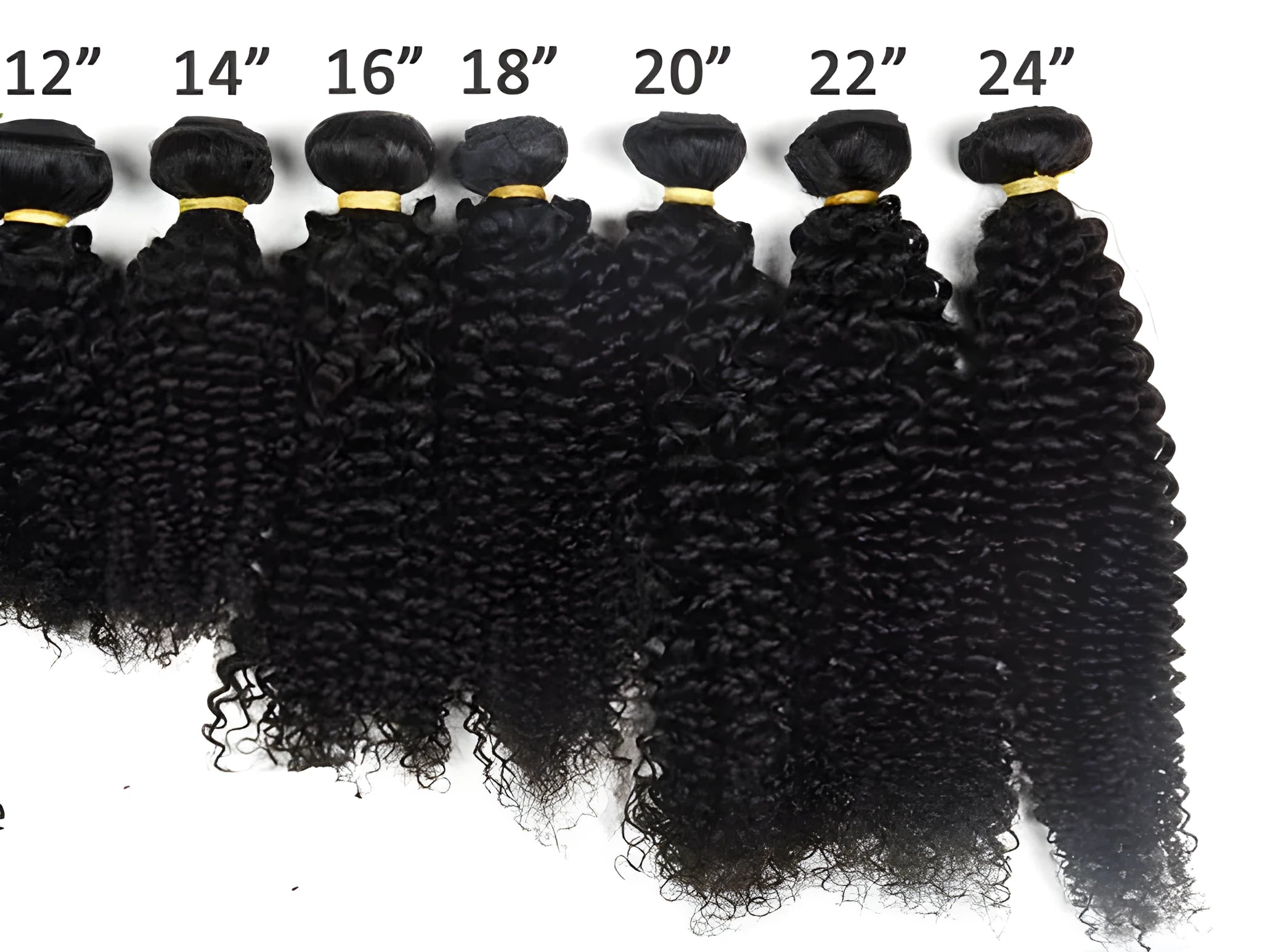 Brazil human hair curtain wig in kinky curly wave texture, medium long length, real hair, multiple size options