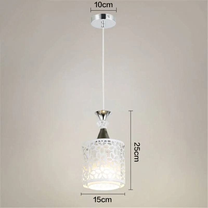 Single-head fishline pendant lamp with aluminium alloy shade and adjustable 1m suspension for restaurant task lighting