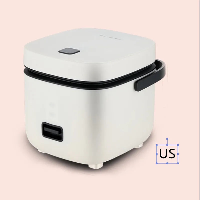 Mini rice cooker 1-2 litre 200W compact mechanical kitchen appliance in brown