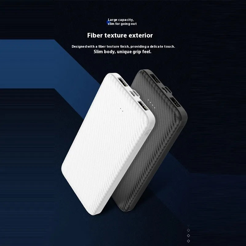 20000mAh black plastic power bank with multi-USB ports for self-heating vest