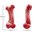 Red natural rubber chew toy for aggressive dogs with durable heavy-duty construction