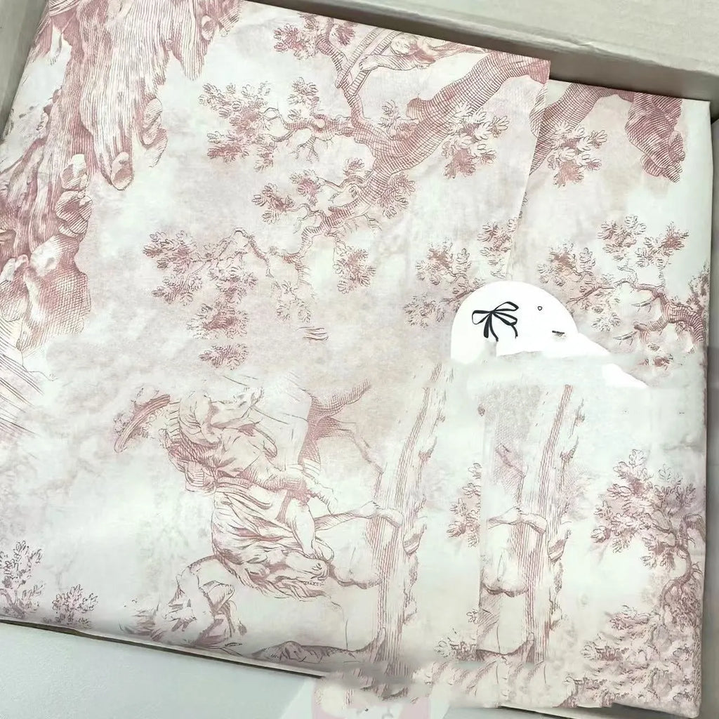 French Mg tissue paper sheet in pink purple and green purple colours, 50x70cm.