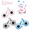 Pair of clear and black universal mini joysticks for mobile phone touch screen gaming with drawstring bag on white background