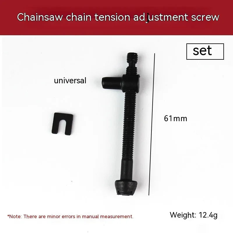 Chainsaw tension adjustment wire set showing multiple nylon thread spools in different diameters from 0.3mm to 1.2mm