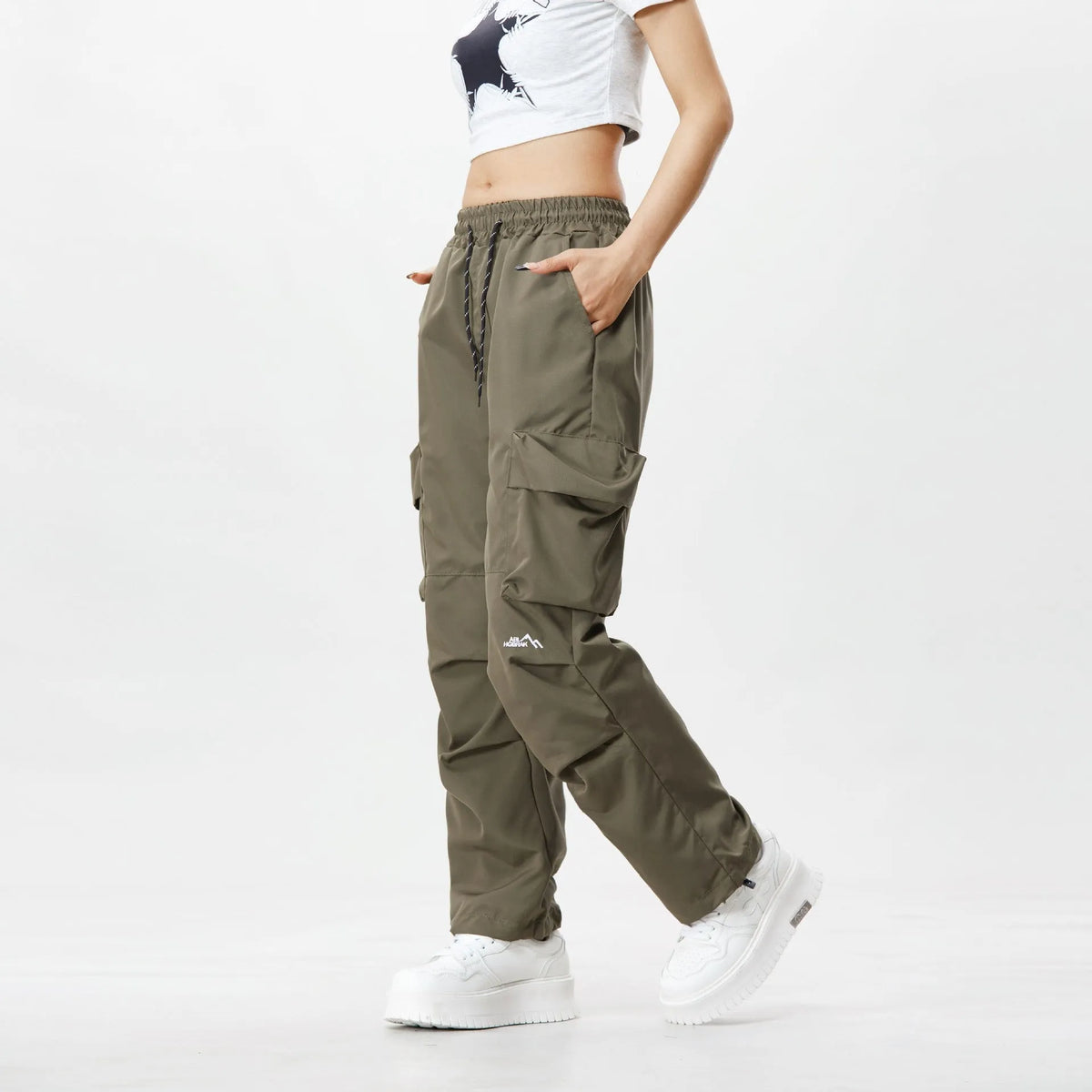 Men's retro waterproof work trousers in black, grey green, or khaki, mid waist, cotton-polyester, sizes M to 4XL