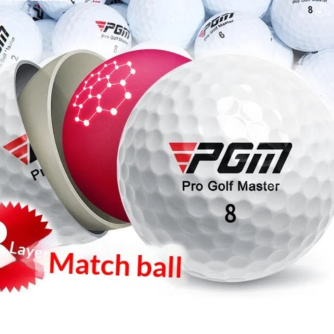 White three-layer competition golf ball with 42.7mm diameter and titanium sarin outer