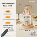 Linglan fragrance lamp French retro style striped champagne gold fire-free table lamp with dimming function