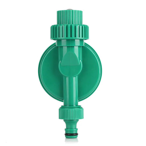 Green automatic watering timer device for garden drip irrigation systems
