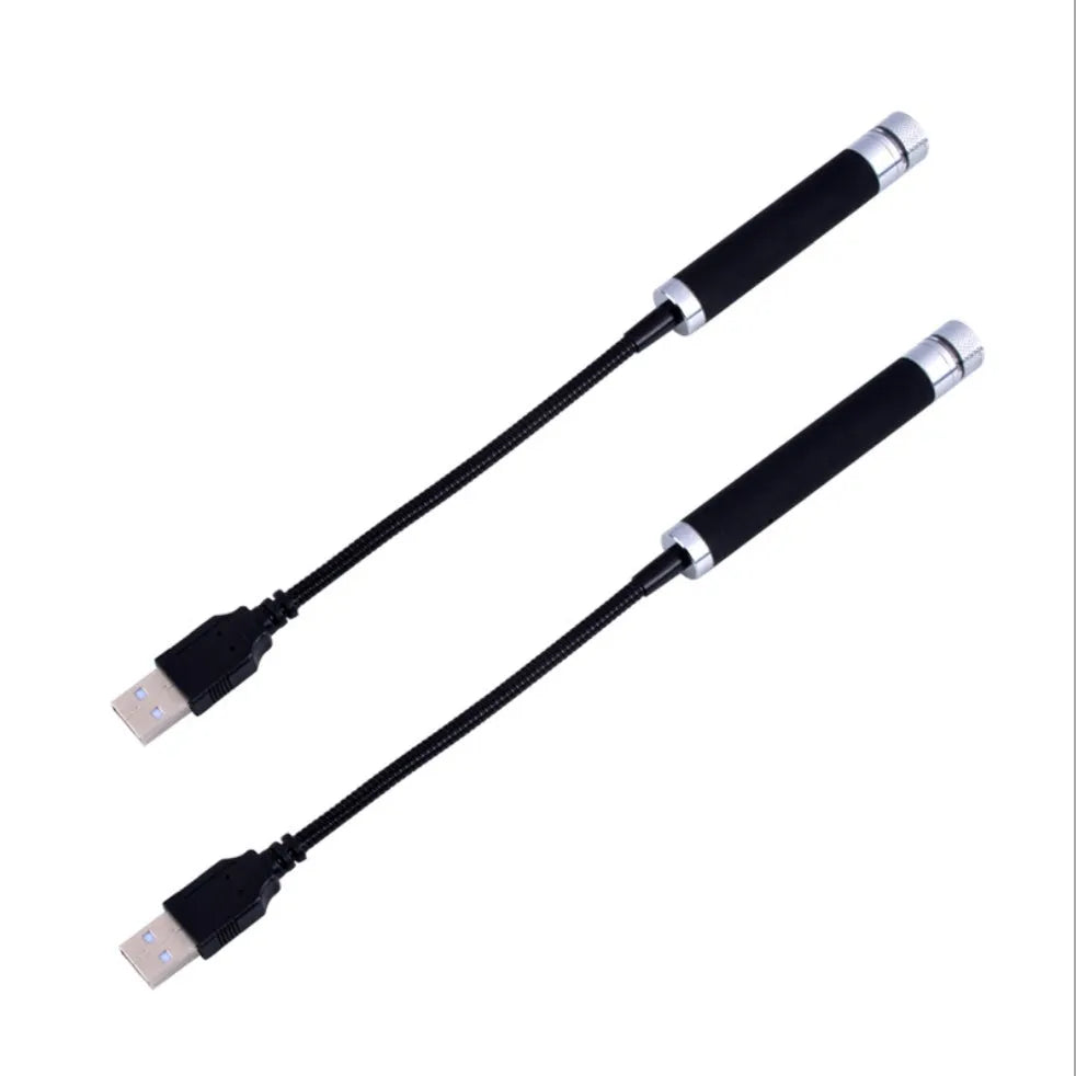 USB star laser projection lights for car interior atmosphere decoration with multiple colour options and style settings