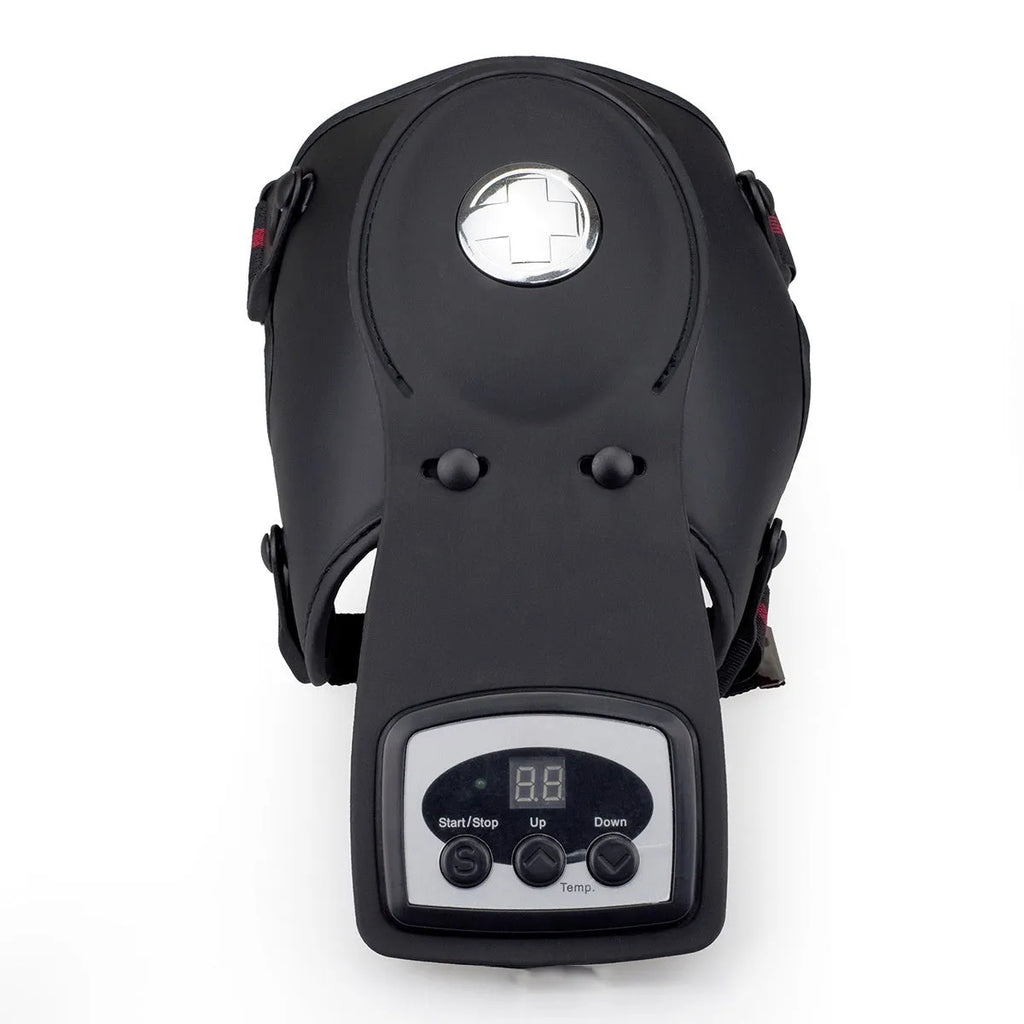 Portable knee massager with infrared heat warming, knee pads, shoulder pads and temperature control