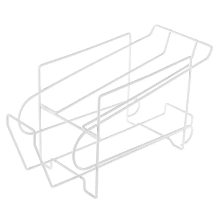Double-layer iron Cans Coke kitchen storage rack in picture colour, 28x18x14cm, on a desktop