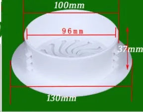 Plastic air conditioning hole cover kit with blocking caps, vent covers, and sealing glue.