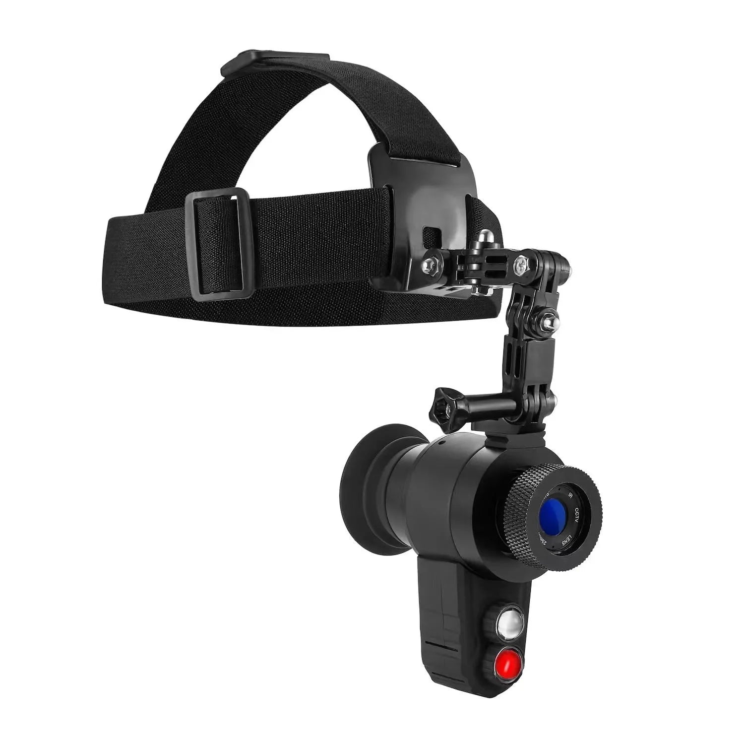 Head-mounted infrared monocular night vision telescope Model E with compact 11x11x6cm size