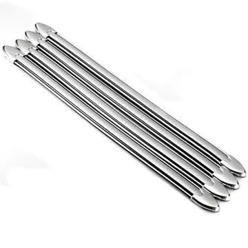 Set of 4 silver car anti-collision strips 41cm long electroplated bumper protectors
