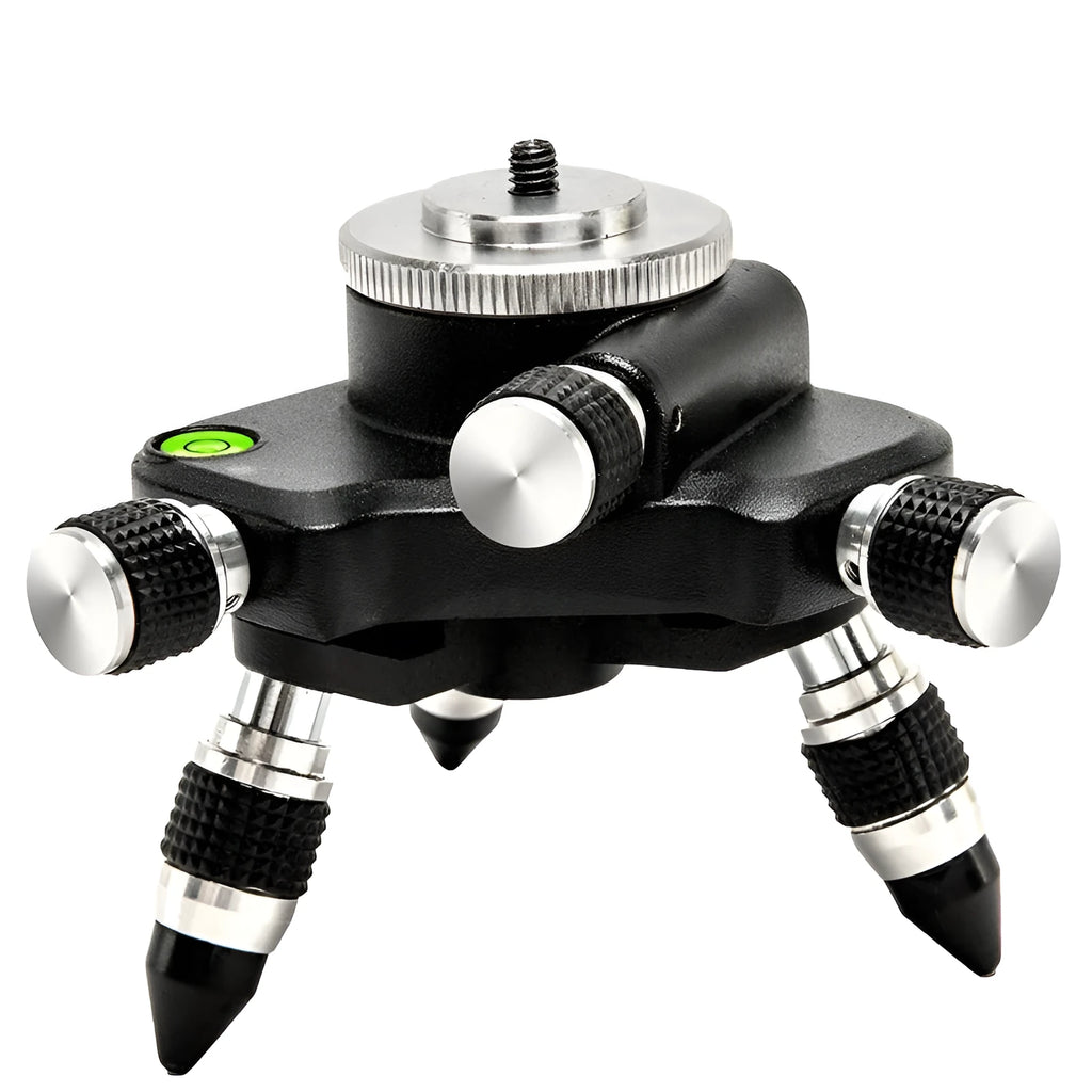 Black aluminium alloy YL-30 spirit level base showing 360-degree rotation mechanism
