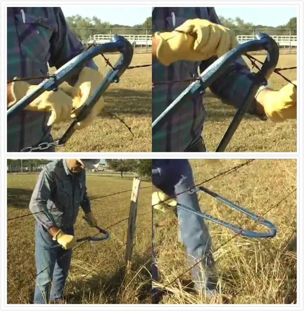 Texas Fence Fixer 48cm metal fence tension tool with blue finish and 1000kg capacity