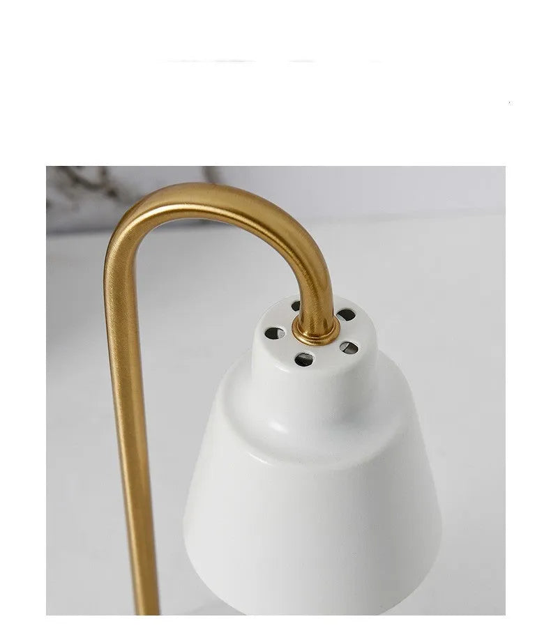 Creative aromatherapy lamp with hardware body, dimmable GU10 light, 11x27 cm, black colour option