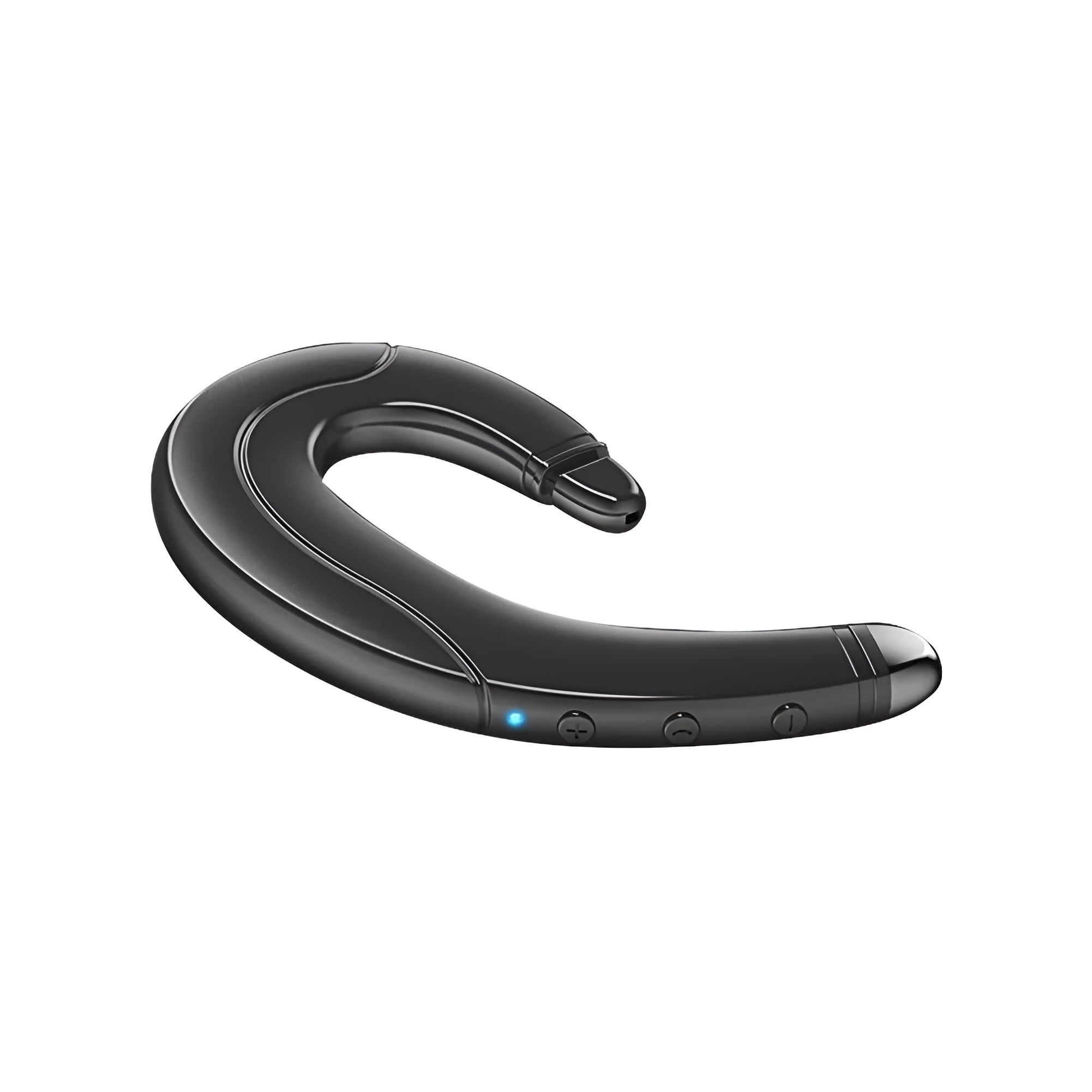 Single ear Bluetooth headset for driving in black, blue, and red colour options