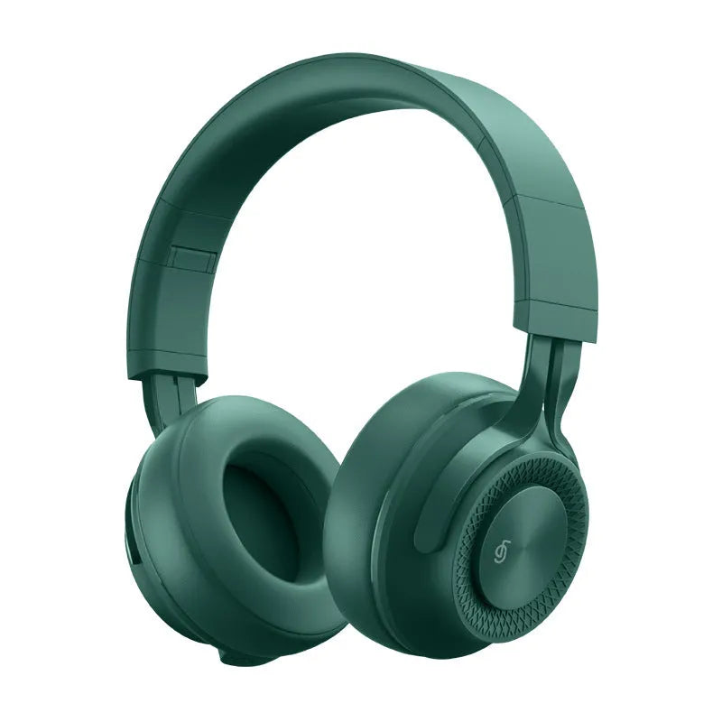 Red wireless Bluetooth sports headset with over-ear design on a grey background