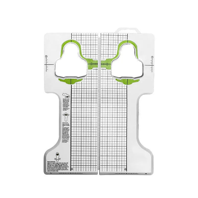 Locking plate adjustment tool for Shimano SPD-SL road bike cleats, 110mm by 290mm plastic maintenance tool