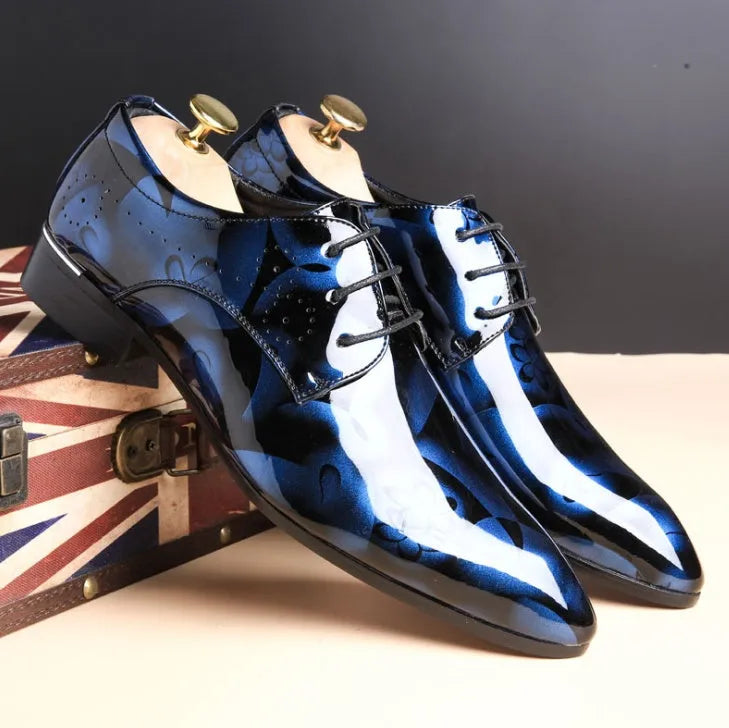 Men's business casual microfiber leather shoes in multiple colours, sizes 38 to 48