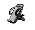 Black plastic universal car vent mobile phone holder with adjustable clamp