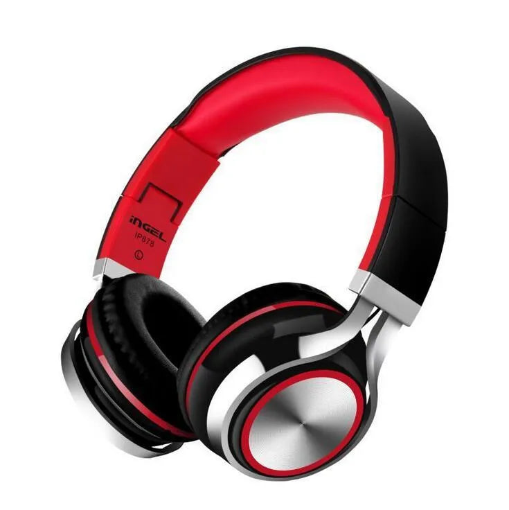 Folding black Bluetooth headset with 40mm drivers and a 3.5mm audio cable