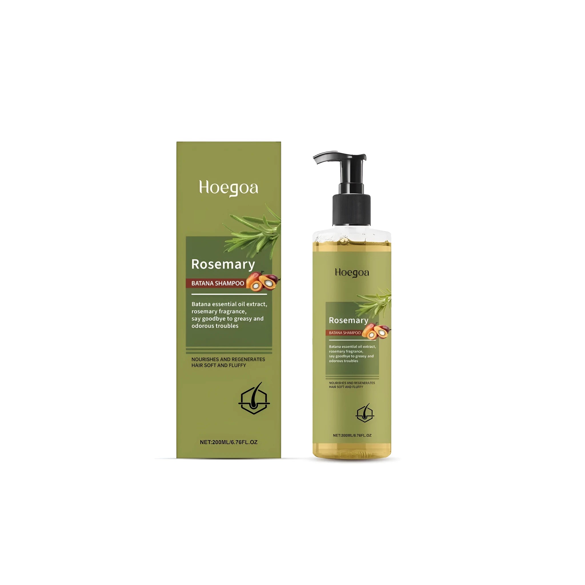 200ml bottle of Rosemary Hair Growth Shampoo with Platthana oil and rosemary extract.