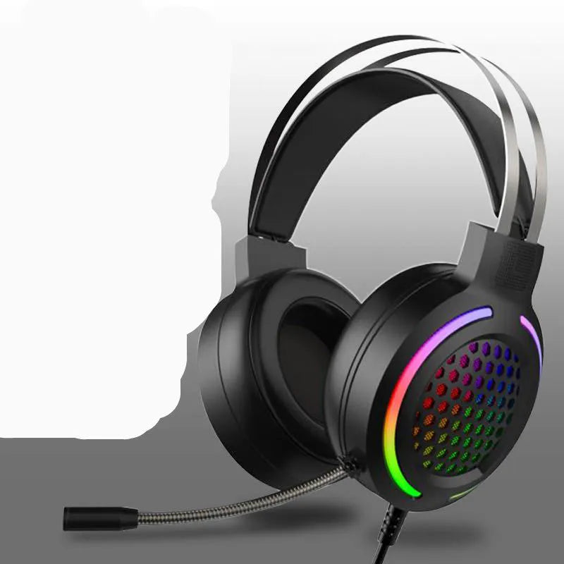 H500 Holloway RGB USB gaming headset in black with large ear cups and microphone.