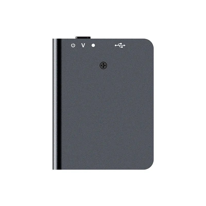 Black zinc alloy high definition noise reduction digital voice recorder.
