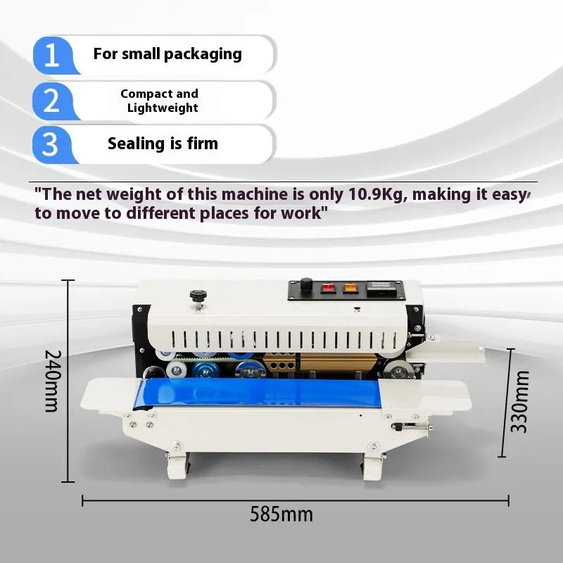 Mini handheld sealing machine with steel date stamp for sealing bags