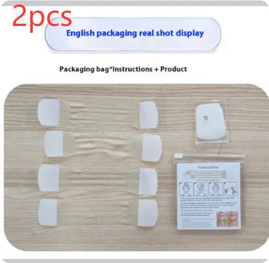Skin colour neck pattern sling tape with 20 patches in 4-pack set for invisible neckline support
