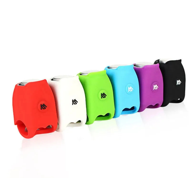 Violet bike electronic bell with 120dB horn, six voice modes, IPX4 waterproof silicone mount on handlebar