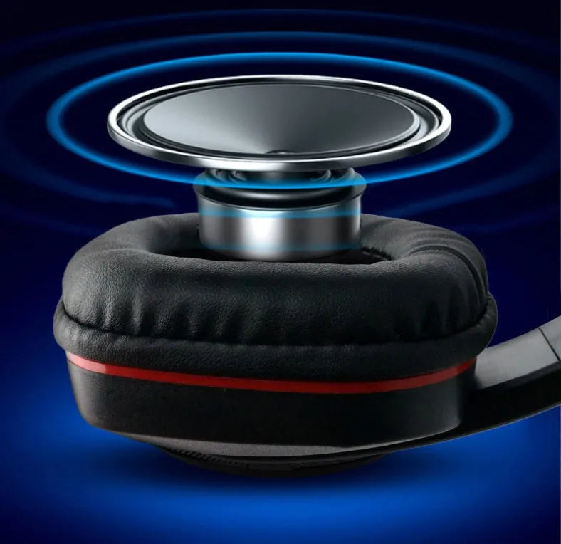 Black wired gaming computer headset with 1.2 metre cable and 6.3mm plug