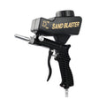 Portable black pneumatic sandblasting gun with 21-litre tank and 6.5mm nozzle for surface treatment