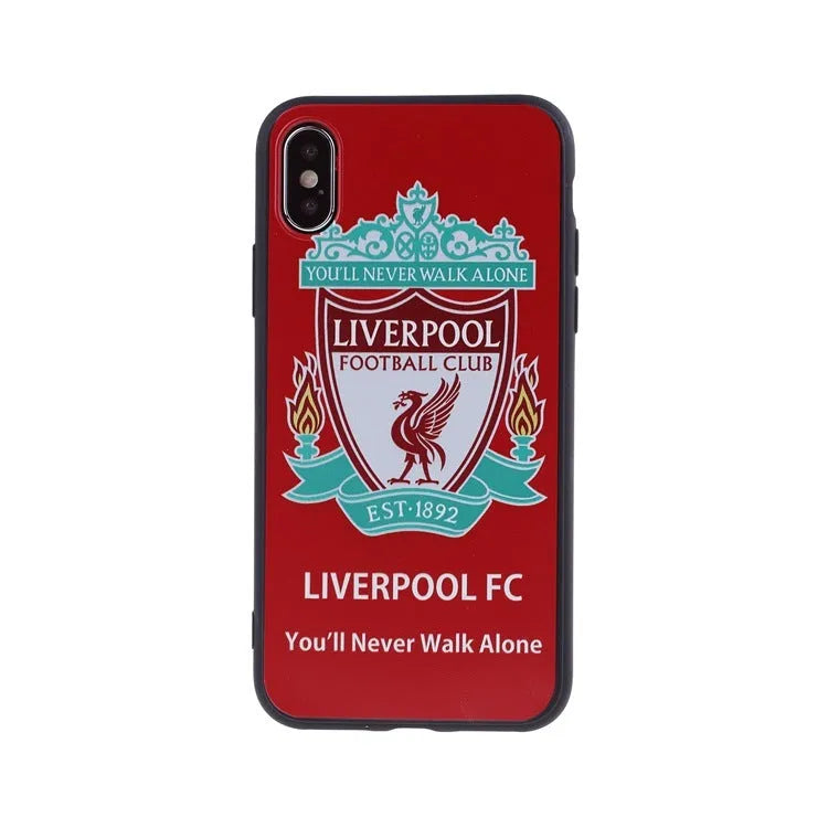 Red TPU embossed phone case with black border for iPhone