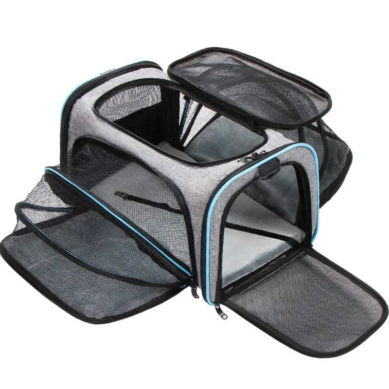 Cat bag pet carrier in 600D cation fabric with large capacity