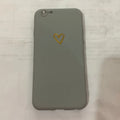 Simple hand-painted love design matte TPU iPhone case in cold wind colour with lanyard holes