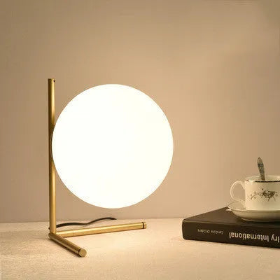 Creative LED lamp with glass shade in three different size options