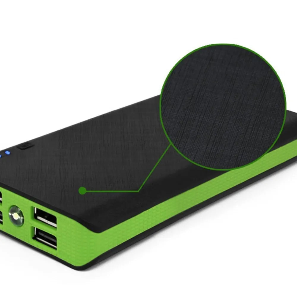 20000mAh portable power bank in multiple colours, showing compact 145mm design.
