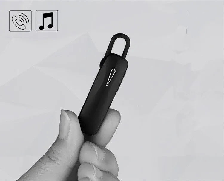 M163 wireless Bluetooth headset for car hands-free use in black or white colour.