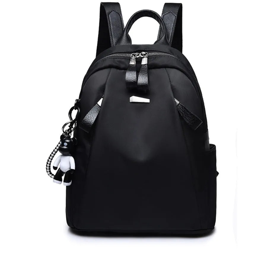 Medium square rucksack in Oxford cloth with internal organisers and double straps