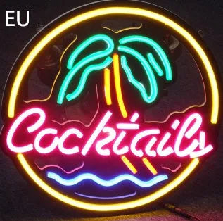 Small 40mm by 33mm LED Coffee neon sign with mixed colour light for bar and shop decoration.
