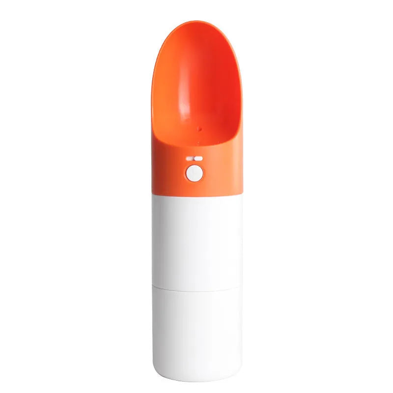 Moestar Rocket pet drinking cup in white-grey colour with one-button lock system and 270ml capacity