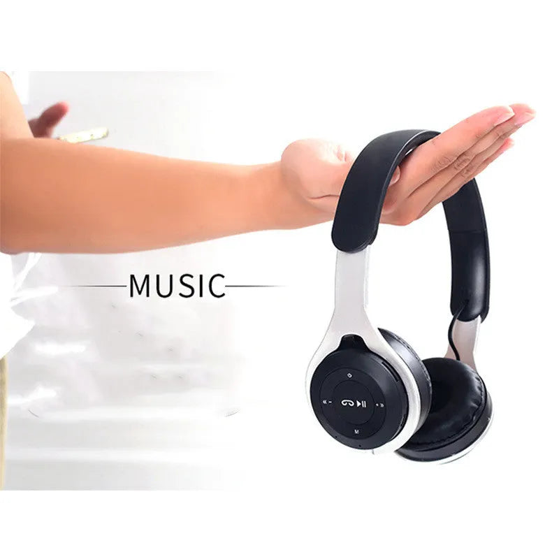 New binaural wireless headset in Black with Bluetooth 5.0 stereo sound