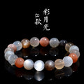 Natural colourful moonlight moonstone bracelet with 8mm beads in single circle design